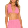 Camila Coelho Devon Crop Top Hot Pink 1 Camila Coelho Devon Crop Top Hot Pink -Hot Sale Clothing Store COEL WS145 V1