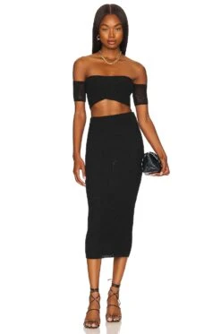 Camila Coelho Joss Top Black -Hot Sale Clothing Store COEL WS248 V4