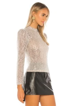 Camila Coelho Nita Top Silver -Hot Sale Clothing Store COEL WS52 V2