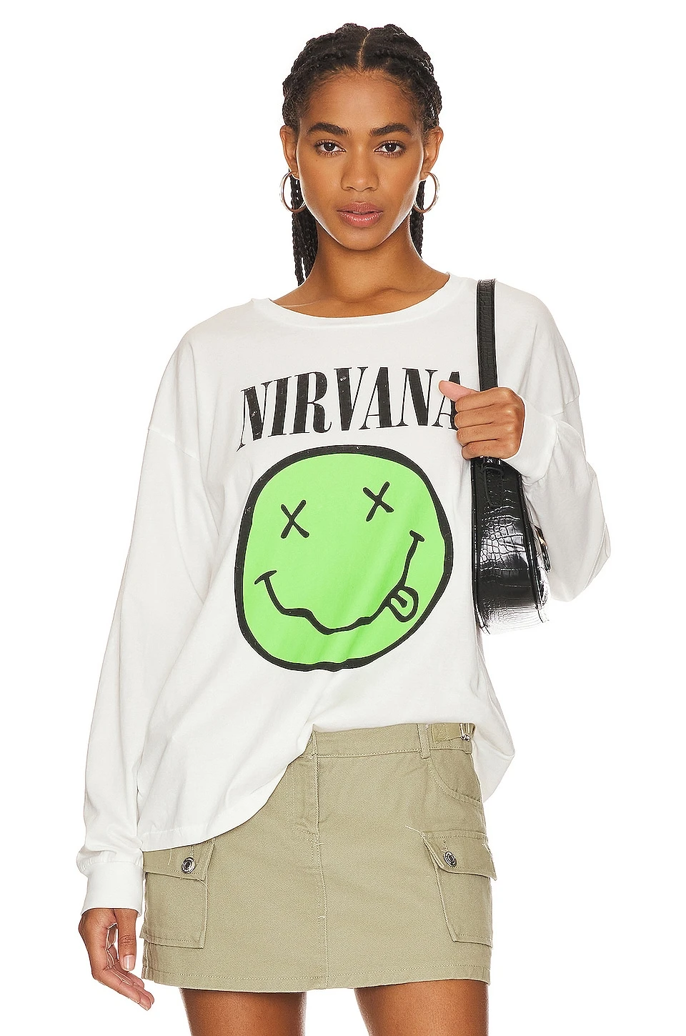 Nirvana Smiley Long Sleeve Merch Tee Vintage White 3 Nirvana Smiley Long Sleeve Merch Tee Vintage White