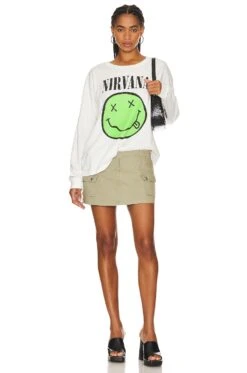 Nirvana Smiley Long Sleeve Merch Tee Vintage White 9 Nirvana Smiley Long Sleeve Merch Tee Vintage White -Hot Sale Clothing Store DDRE WS725 V4