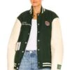 Varsity Jacket Hunter Green & Cream -Hot Sale Clothing Store DNZY WO1 V1