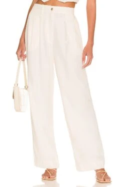 Pleated Trouser Creme