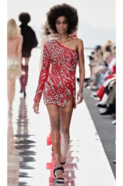 Jett Embellished Mini Dress Red -Hot Sale Clothing Store DUNX WD14 V5