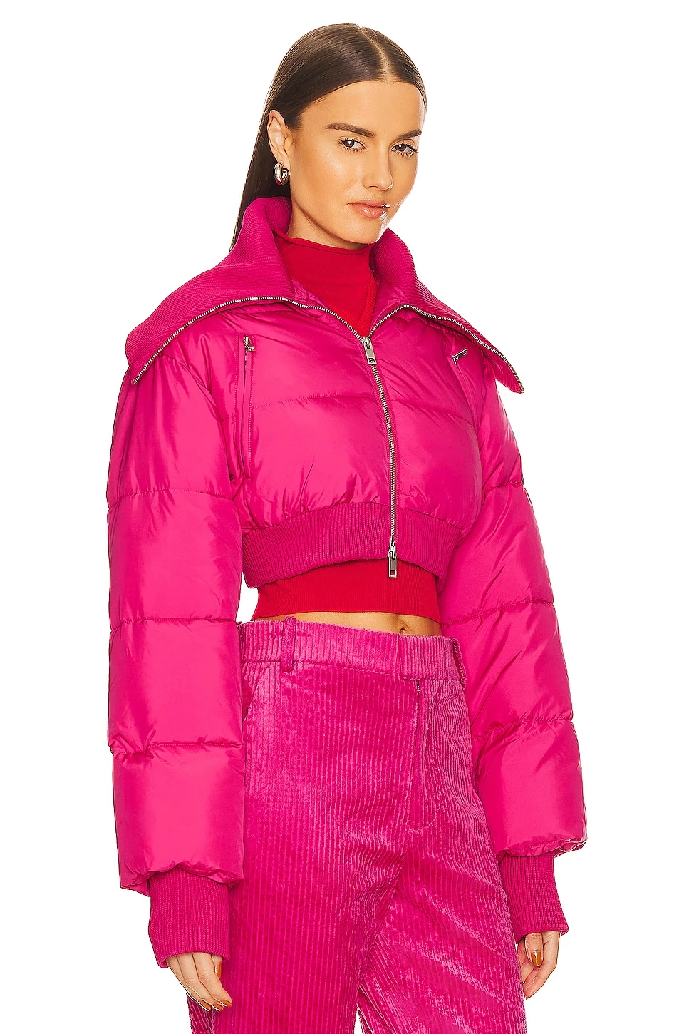 Caroun Cropped Puffer Pink 5 Caroun Cropped Puffer Pink - Image 3
