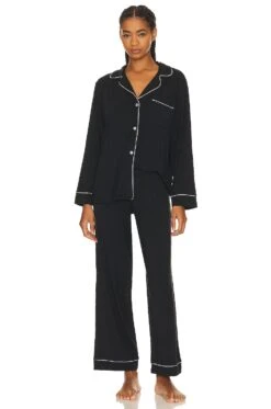 Eberjey Gisele Long PJ Set Sunrise & Ivory -Hot Sale Clothing Store EBER WI1308 V1