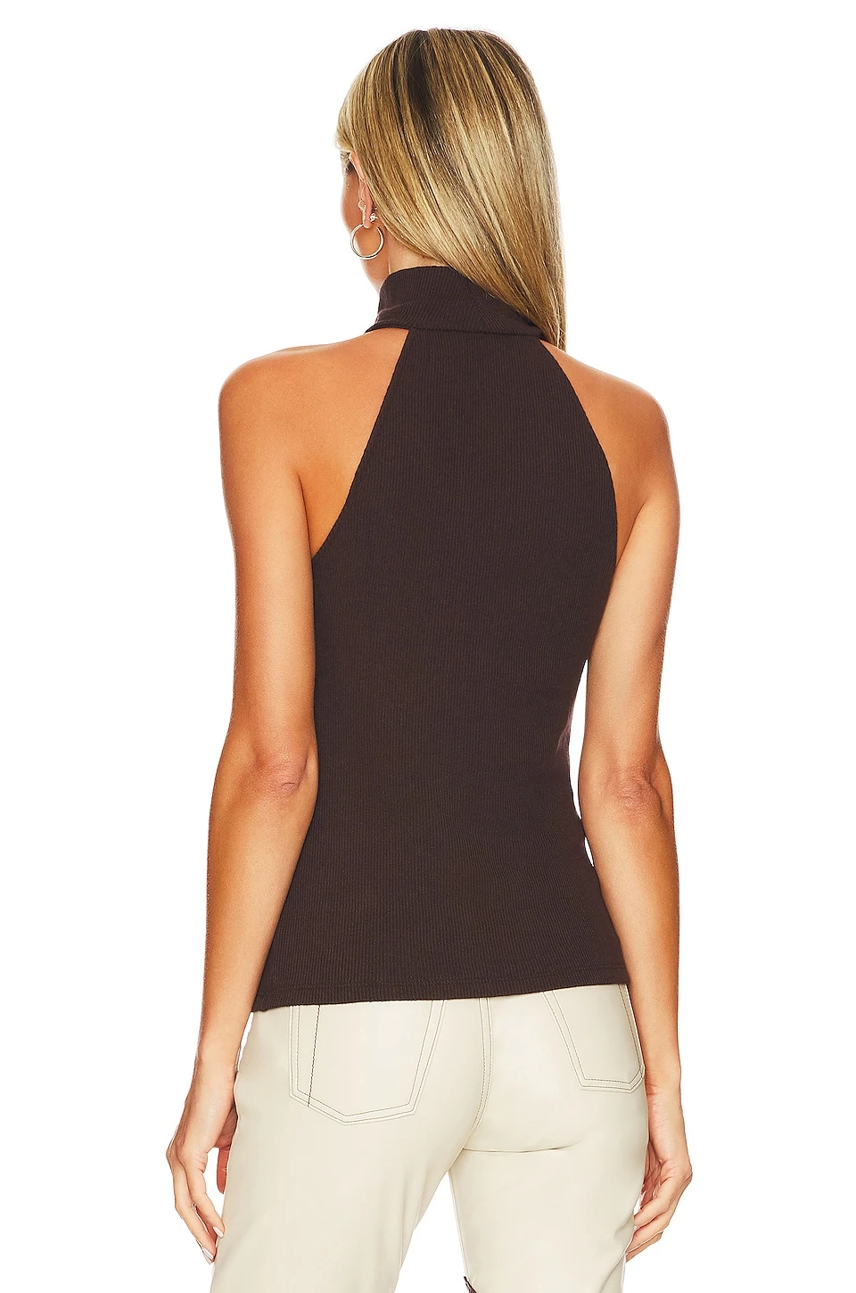 Sweater Knit Halter Turtleneck Bitter Brown 5 Sweater Knit Halter Turtleneck Bitter Brown - Image 3