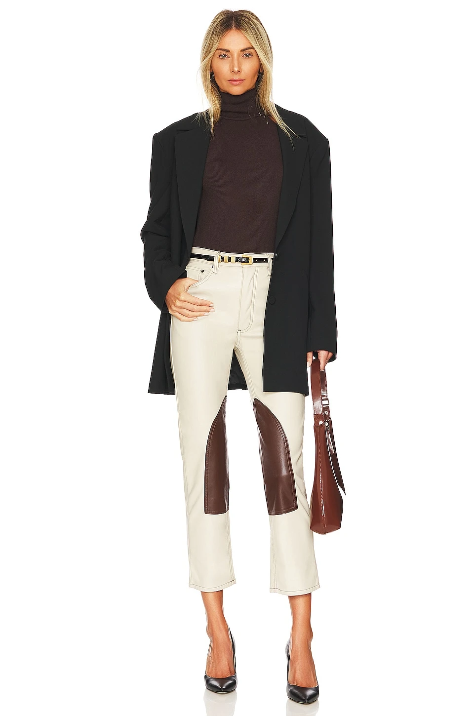 Sweater Knit Halter Turtleneck Bitter Brown 6 Sweater Knit Halter Turtleneck Bitter Brown - Image 4