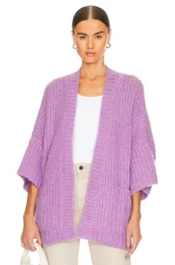 ESSENTIEL ANTWERP Castrid Oversized Cardigan Moonlight Mauve