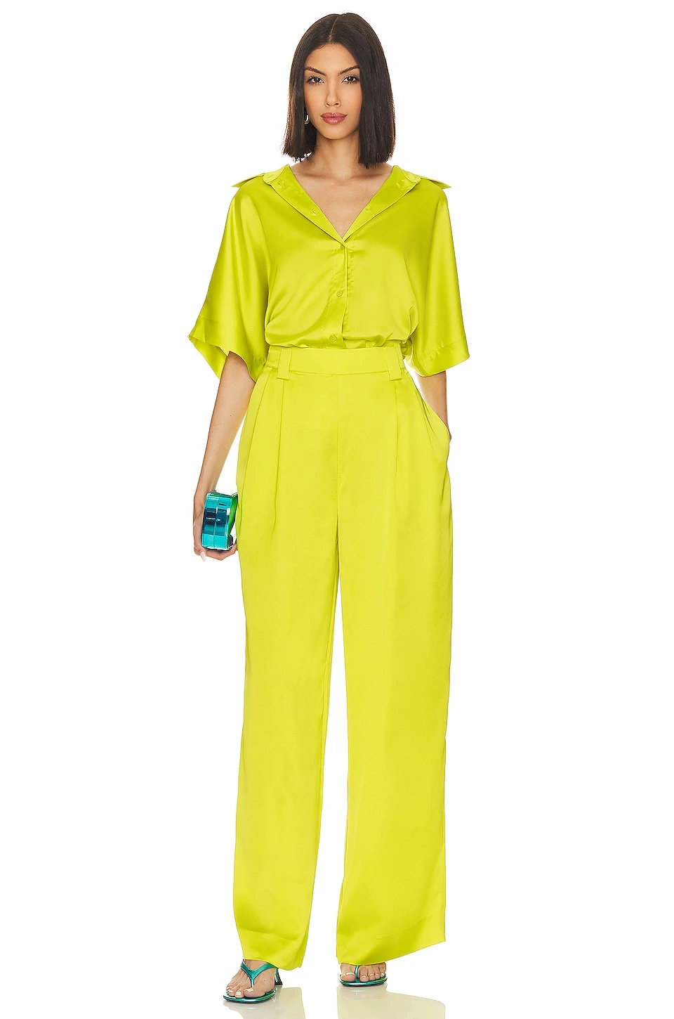 ESSENTIEL ANTWERP Dotto Wide Leg Pants Limoncello 6 ESSENTIEL ANTWERP Dotto Wide Leg Pants Limoncello - Image 4