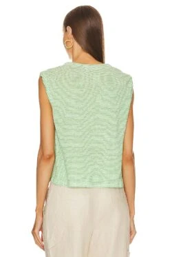 FRAME Knotted Rolled Tee Bright Peridot -Hot Sale Clothing Store FAME WS189 V3