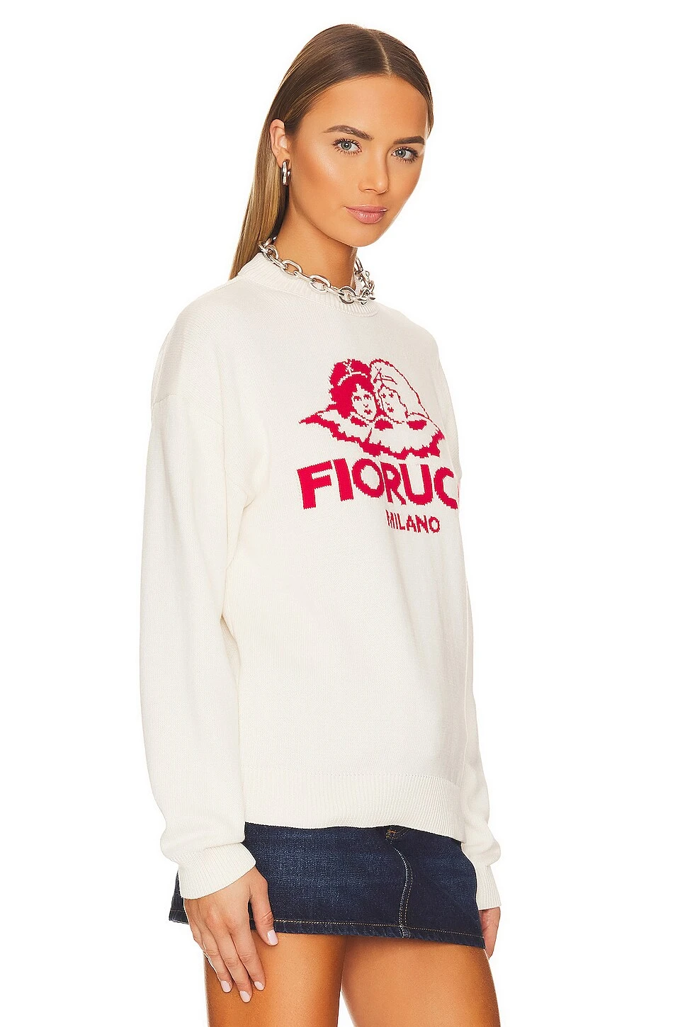 FIORUCCI Milan Angels Intarsia Jumper Cream 4 FIORUCCI Milan Angels Intarsia Jumper Cream - Image 2