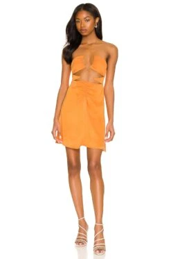 X REVOLVE Mallory Mini Dress Orange