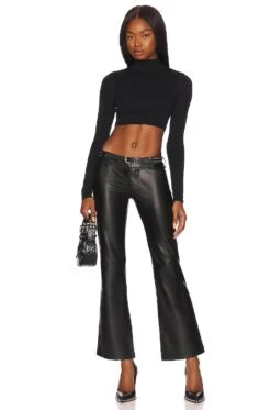 FREE PEOPLE Love Language Low Rise Pant Black -Hot Sale Clothing Store FREE WP458 V4