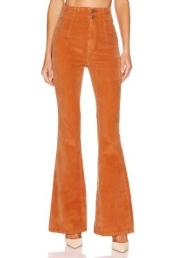 FREE PEOPLE Jayde Cord Flare Black -Hot Sale Clothing Store FREE WP459 V1