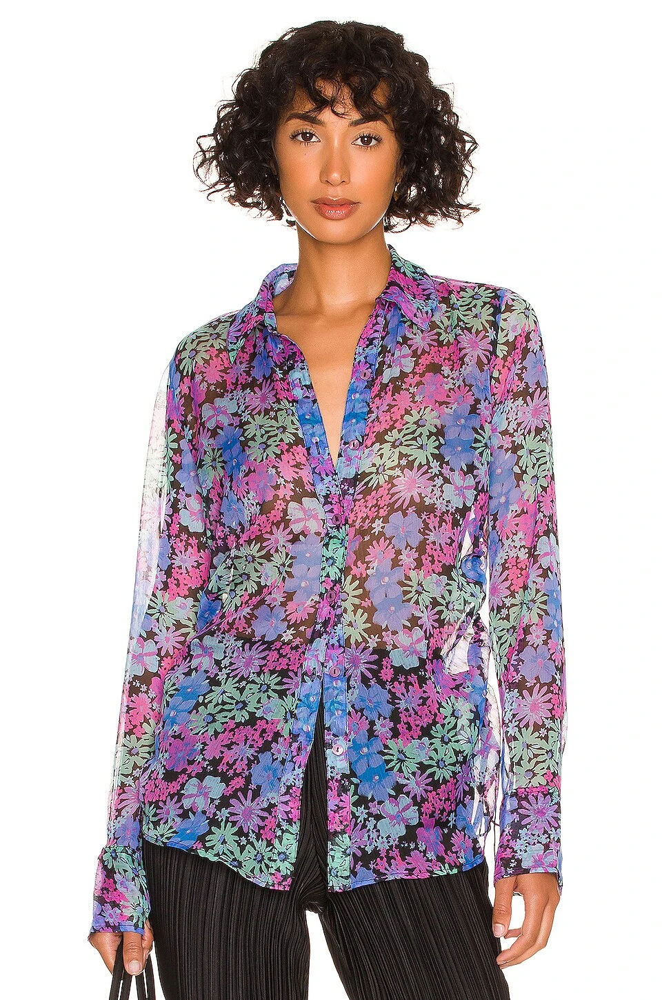 FREE PEOPLE X REVOLVE Mathilda Slim Buttondown Black Combo 3 FREE PEOPLE X REVOLVE Mathilda Slim Buttondown Black Combo