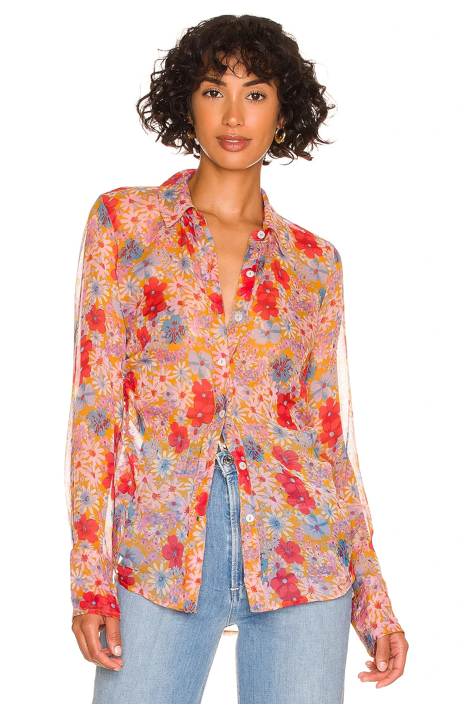 FREE PEOPLE X REVOLVE Mathilda Slim Buttondown Black Combo 8 FREE PEOPLE X REVOLVE Mathilda Slim Buttondown Black Combo - Image 6