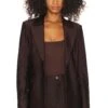 GOOD AMERICAN Disco Sculpted Blazer Dark Coco -Hot Sale Clothing Store GAME WO14 V1
