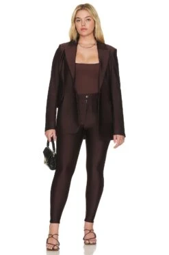 GOOD AMERICAN Disco Sculpted Blazer Dark Coco 24 GOOD AMERICAN Disco Sculpted Blazer Dark Coco -Hot Sale Clothing Store GAME WO14 V10