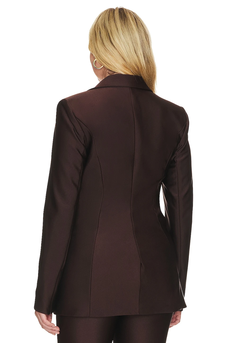 GOOD AMERICAN Disco Sculpted Blazer Dark Coco 10 GOOD AMERICAN Disco Sculpted Blazer Dark Coco - Image 8