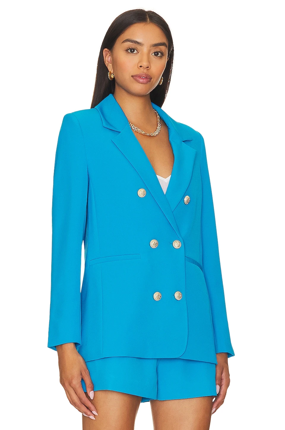 Leighton Crepe Blazer Amalfi Blue 5 Leighton Crepe Blazer Amalfi Blue - Image 3