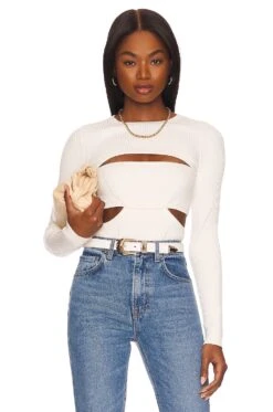 Kasia L/S Bandeau Sweater Chalk