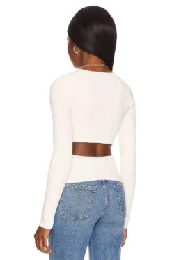 Kasia L/S Bandeau Sweater Chalk -Hot Sale Clothing Store GRLR WK42 V3