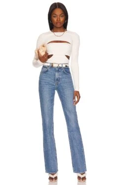 Kasia L/S Bandeau Sweater Chalk -Hot Sale Clothing Store GRLR WK42 V4