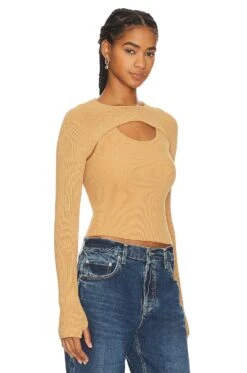 Neige Layered Sweater Camel -Hot Sale Clothing Store GRLR WK45 V3