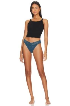 HANKY PANKY Original Rise Thong Deep Waters -Hot Sale Clothing Store HANK WI759 V4