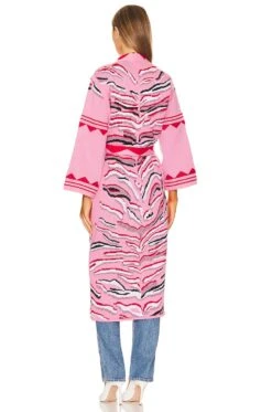 Cotton Jacquard Wide Sleeve Duster Tiger Splash 8 Cotton Jacquard Wide Sleeve Duster Tiger Splash -Hot Sale Clothing Store HAYR WO7 V4