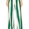 Rugby Pleated Pant Green & Ivory Stripe -Hot Sale Clothing Store HLSA WP27 V1