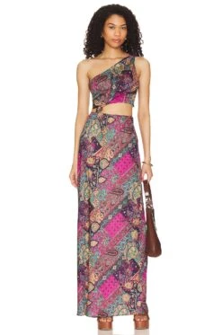 X REVOLVE Marcilly Maxi Dress Pink Multi