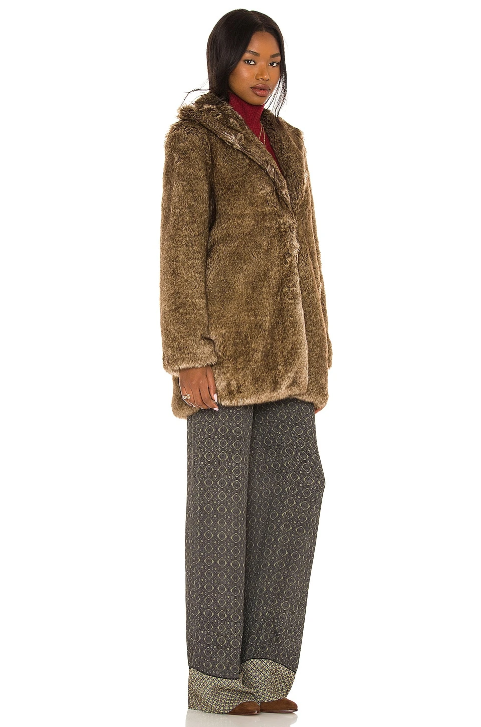 X REVOLVE Savoy Coat Brown Multi 5 X REVOLVE Savoy Coat Brown Multi - Image 3