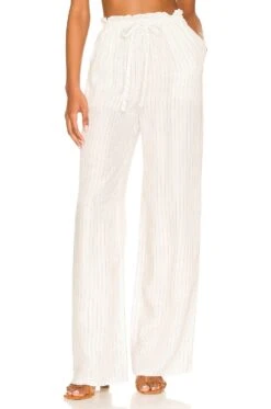X REVOLVE Leila Pant Ivory Stripe