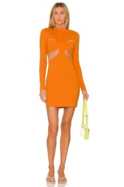 Antonella Mini Dress Bright Orange