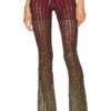 Zicatela Knit Pant W Side Slits Red Green Ombre -Hot Sale Clothing Store HURR WP95 V1