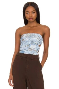 Aria Top Multi Swirl Print