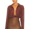 Alena Shirt Chocolate Brown -Hot Sale Clothing Store ITMR WS11 V1
