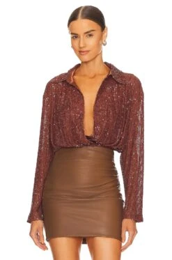 Alena Shirt Chocolate Brown