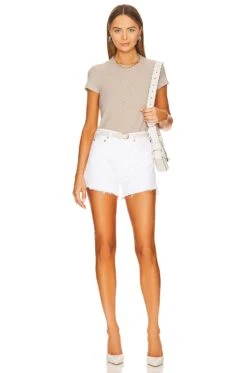 JAMES PERSE Sheer Slub Crew Neck Tee String -Hot Sale Clothing Store JAME WS2622 V4