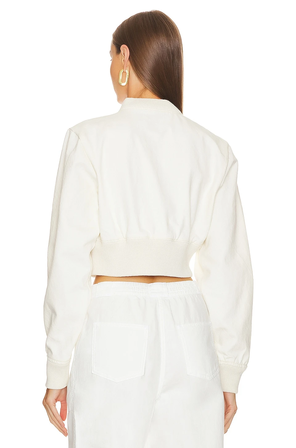 Lorenzo Cropped Denim Jacket Bra Combo Ecru 6 Lorenzo Cropped Denim Jacket Bra Combo Ecru - Image 4