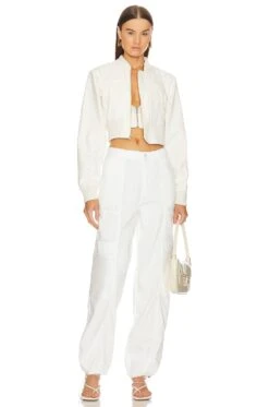 Lorenzo Cropped Denim Jacket Bra Combo Ecru 11 Lorenzo Cropped Denim Jacket Bra Combo Ecru -Hot Sale Clothing Store JDAR WO21 V5