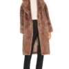 JAKKE Katie Faux Fur Coat Mushroom
