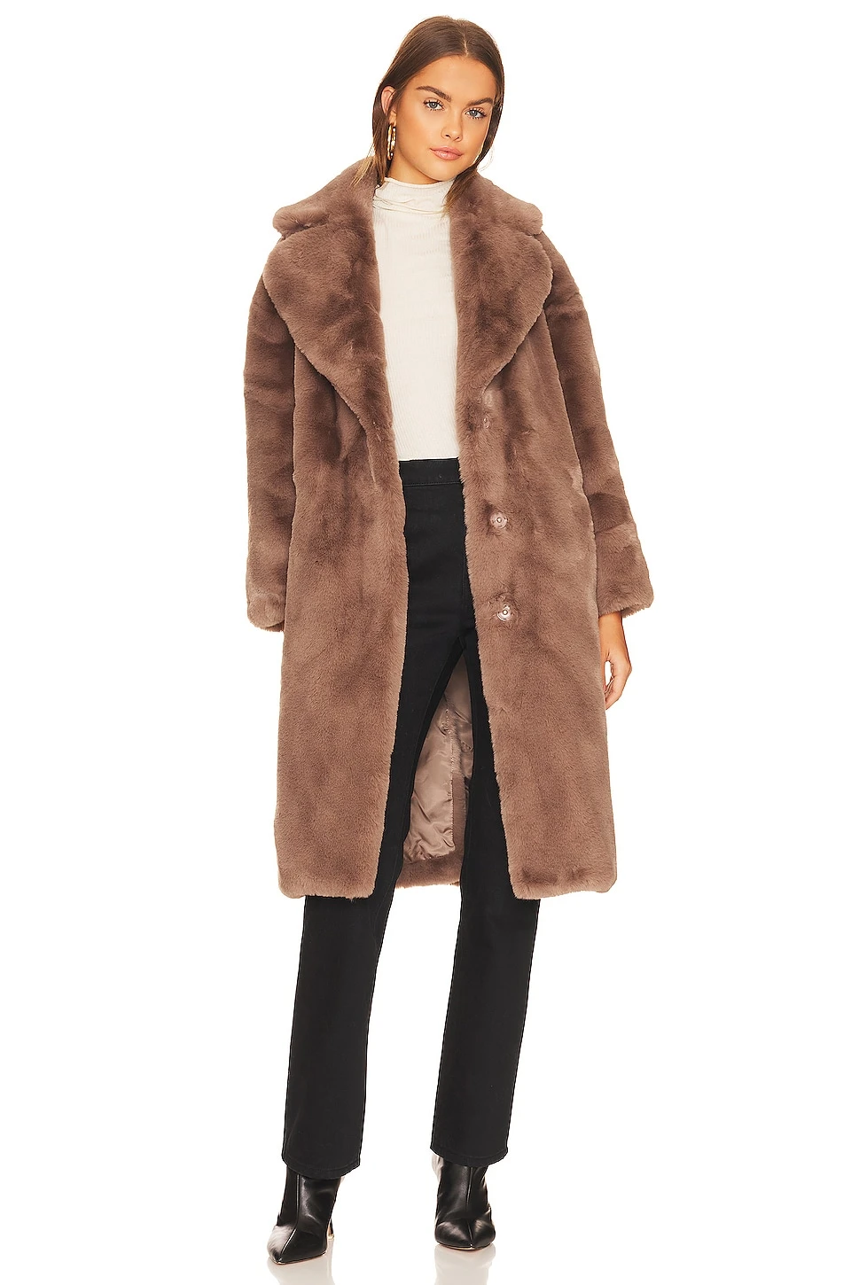 JAKKE Katie Faux Fur Coat Mushroom 3 JAKKE Katie Faux Fur Coat Mushroom