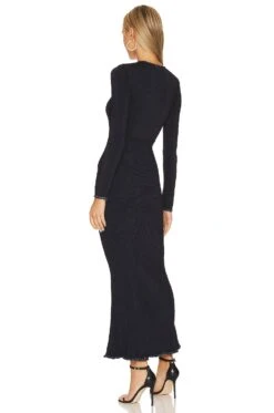 Midi Tie Dress Navy & Black Tinsel -Hot Sale Clothing Store JOOR WD35 V3