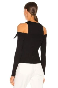 Mandy Compact Cut Out Belt Tie Top Black -Hot Sale Clothing Store JSKI WS55 V3