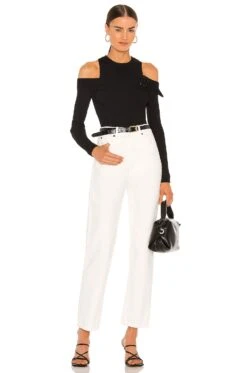 Mandy Compact Cut Out Belt Tie Top Black -Hot Sale Clothing Store JSKI WS55 V4