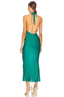 X REVOLVE Khiya Pearl Trim Maxi Dress Teal -Hot Sale Clothing Store KHAR WD5 V3