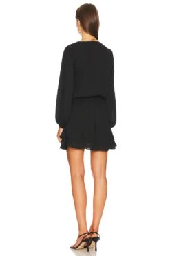 Double Ruffle Mini Dress Black -Hot Sale Clothing Store KISA WD466 V3